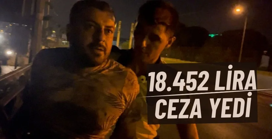 Araçla kaçamayınca, koşarak kaçmaya çalıştı, yine de yakalandı : 18 bin lira ceza yedi