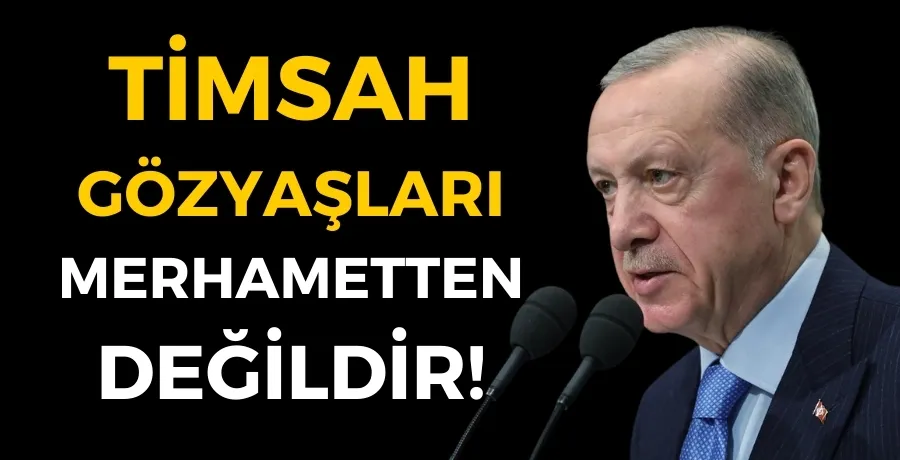 Cumhurbaşkanı Erdoğan: Timsah gözyaşları merhametten değildir