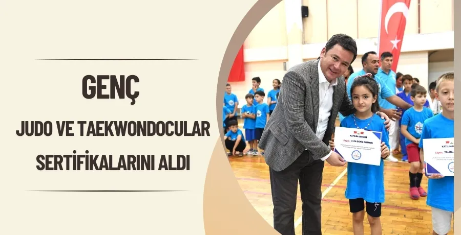 Genç judo ve taekwondocular sertifikalarını aldı