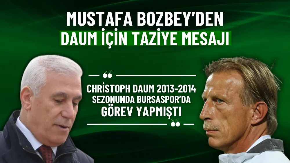 Mustafa Bozbey Daum için bir taziye mesajı yayımladı