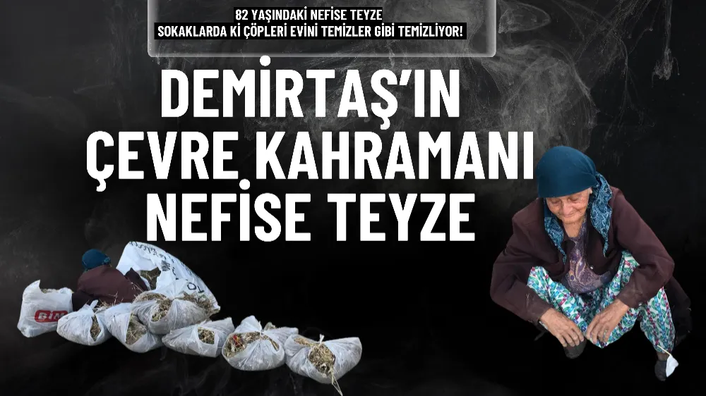Mahallesini temizleyen Nefise teyzeye teşekkür plaketi