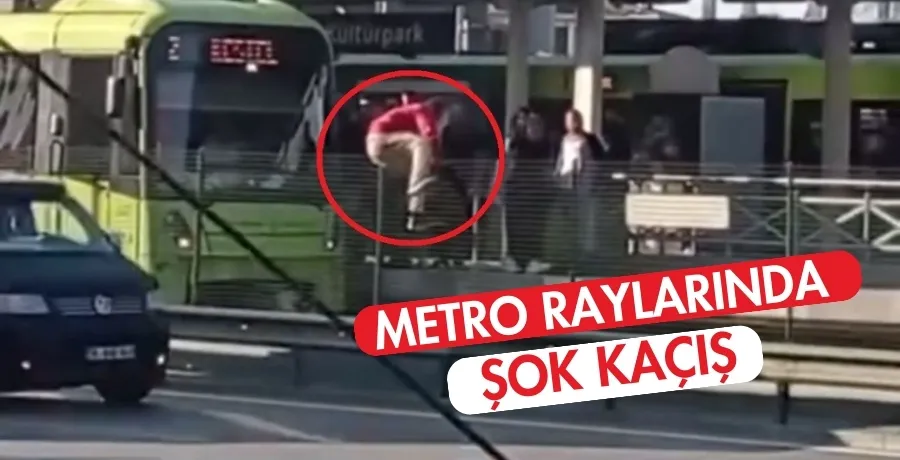 Bursa’da metro raylarında şok kaçış