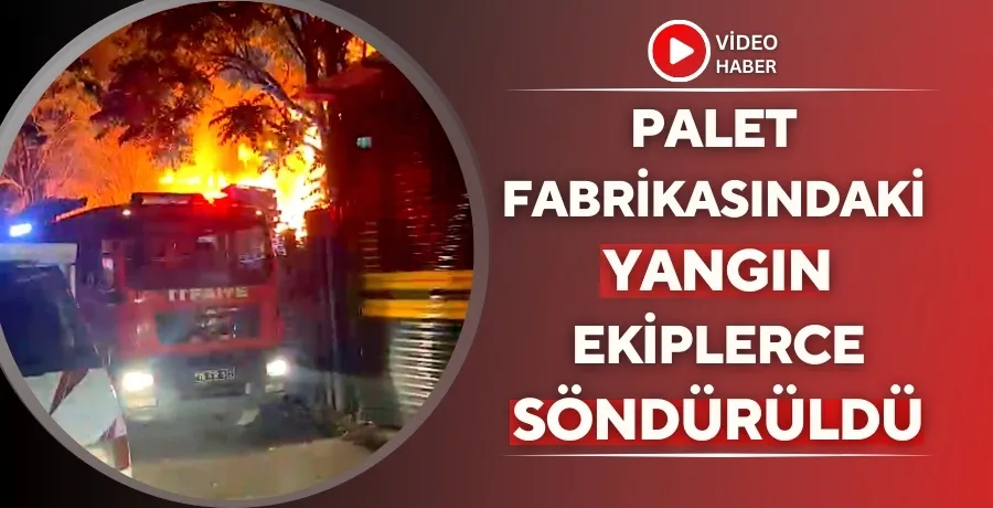 Palet fabrikasındaki yangın ekiplerce söndürüldü