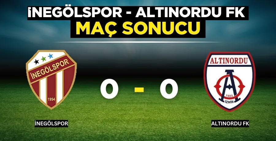 İnegölspor - Altınordu FK  maç sonucu 