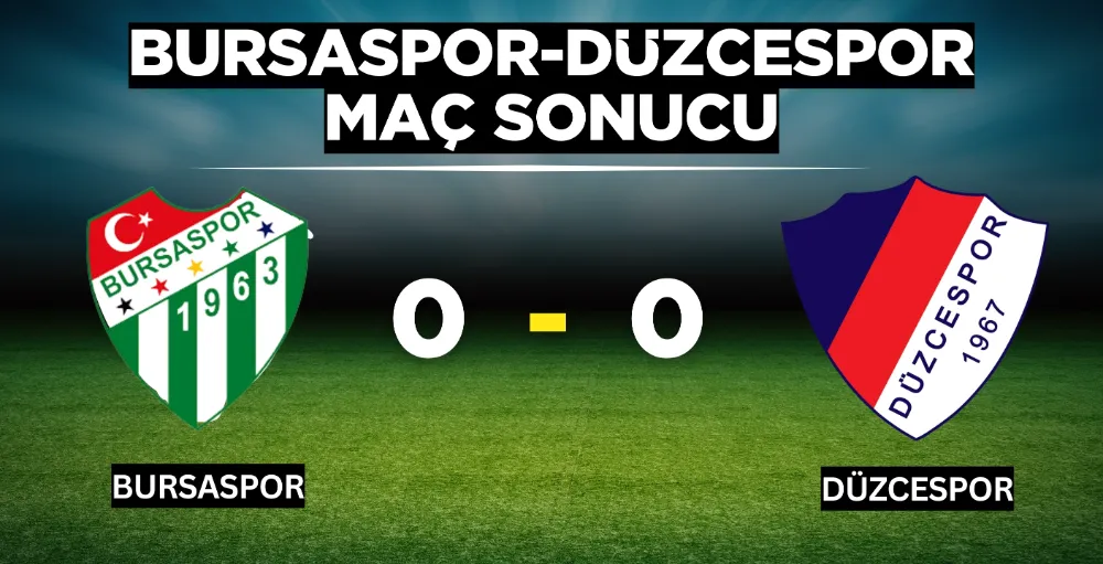 Bursaspor Düzcespor maçı golsüz sonuçlandı