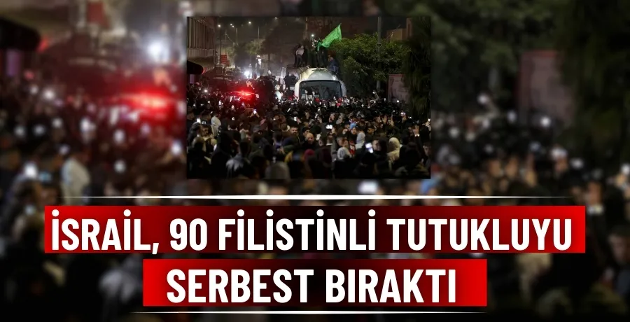 İsrail, 90 Filistinli tutukluyu serbest bıraktı