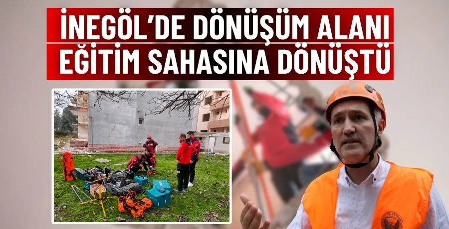 İnegöl’de dönüşüm alanı eğitim sahasına dönüştü