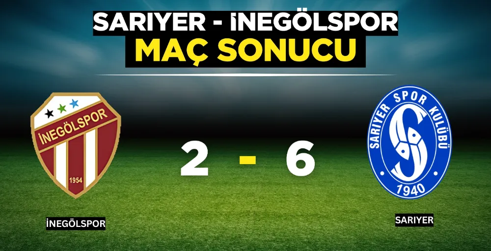 İnegölspor, Sarıyer deplasmanından mağlup ayrıldı