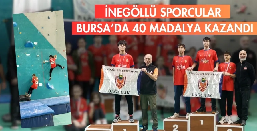 İnegöllü sporcular Bursa’da 40 madalya kazandı