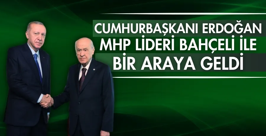 Cumhurbaşkanı Erdoğan, MHP lideri Bahçeli ile bir araya geldi