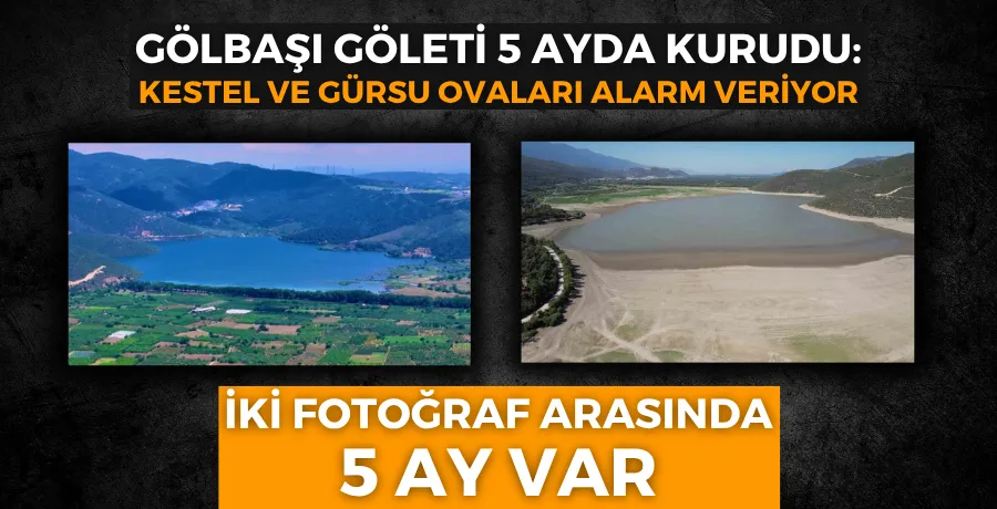Gölbaşı Göleti 5 ayda kurudu: Kestel ve Gürsu Ovaları alarm veriyor