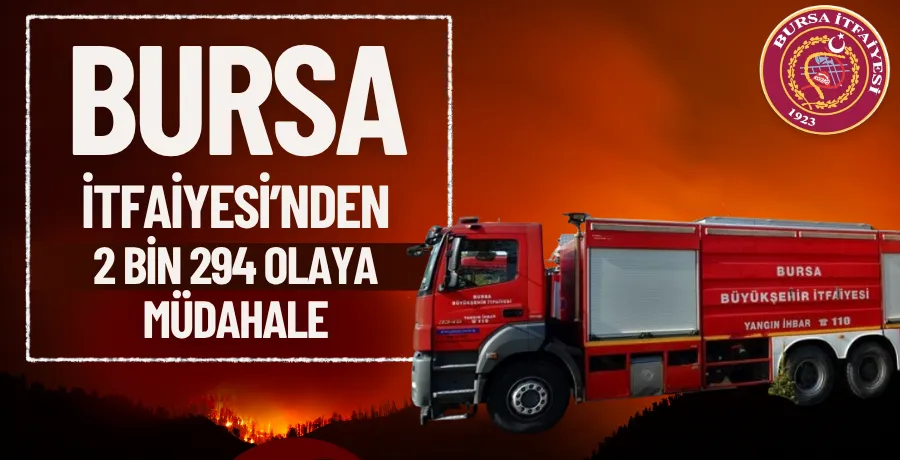 Bursa İtfaiyesi Eylül ayında 2 bin 294 olaya müdahale etti