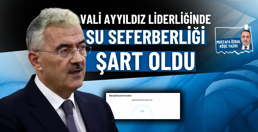 Vali Ayyıldız liderliğinde su seferberliği şart oldu 