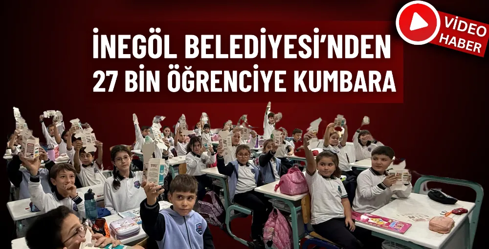 İnegöl Belediyesi’nden 27 bin öğrenciye kumbara
