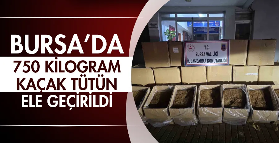 Bursa’da 750 kilogram kaçak tütün ele geçirildi