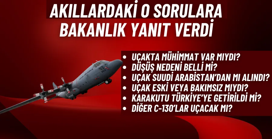 Bakanlık uçak kazasının ardından merak edilenleri yanıtladı