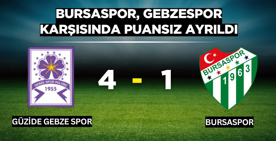 Bursaspor, Gebzespor karşısında puansız ayrıldı