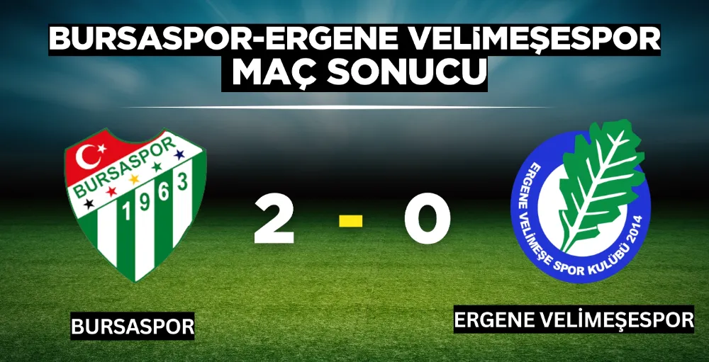 Bursaspor, Ergene Velimeşespor’u 2-0 mağlup etti