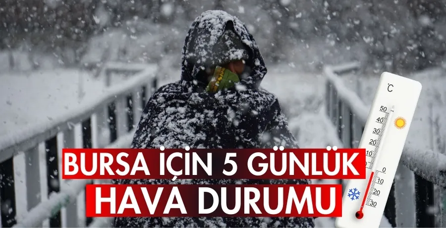 Bursa için 5 günlük  hava durumu 