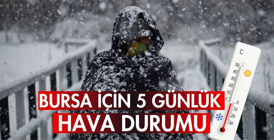 Bursa için 5 günlük  hava durumu 