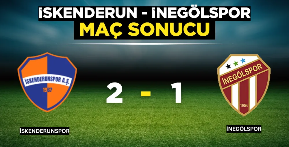 İnegölspor İskenderun karşısında 2-1 mağlup oldu