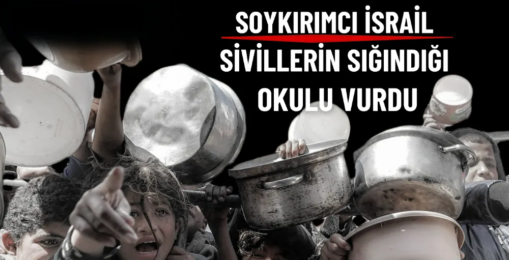 Soykırımcı İsrail, sivillerin sığındığı okulu vurdu