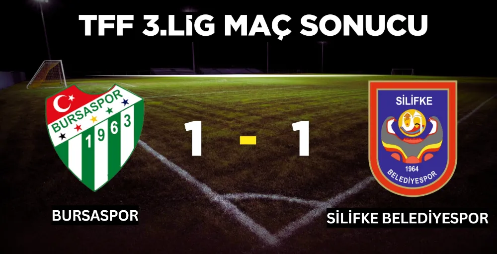 Bursaspor, Silifke Belediyespor karşılaşması 1-1 sonuçlandı