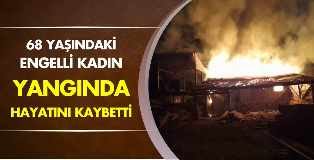 68 yaşındaki engelli kadın, yangında hayatını kaybetti