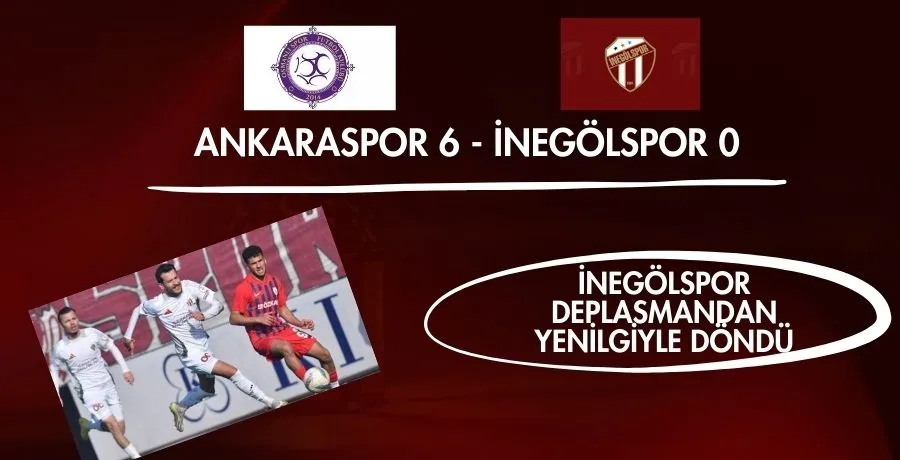 İnegölspor deplasmandan yenilgiyle döndü