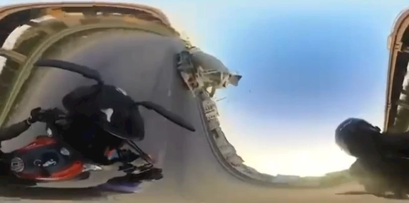 Kazada hayatını kaybeden Saniye’nin son anları kask kamerasında
