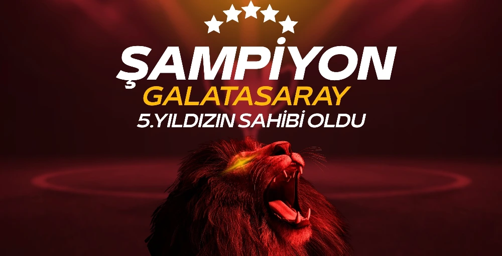 Şampiyon Galatasaray 5.Yıldızın sahibi oldu
