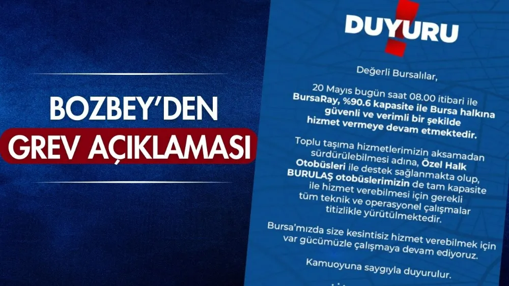  Bozbey’den grev açıklaması