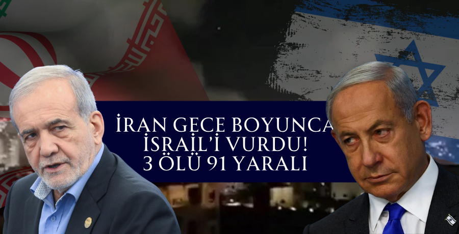 İran gece boyunca İsrail’i vurdu:3 Ölü 91 yaralı