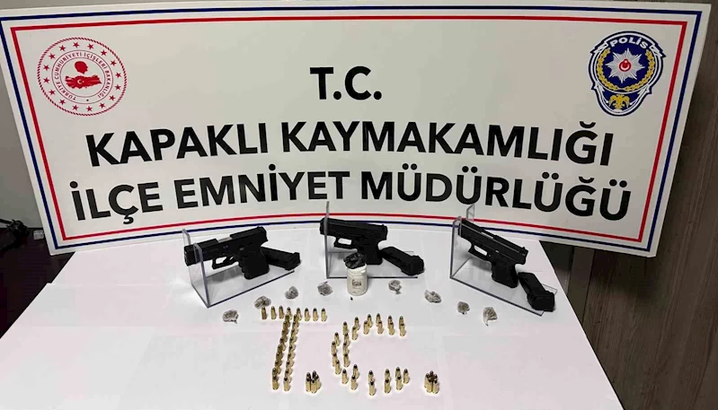 Tekirdağ’da ruhsatsız tabanca ele geçirildi
