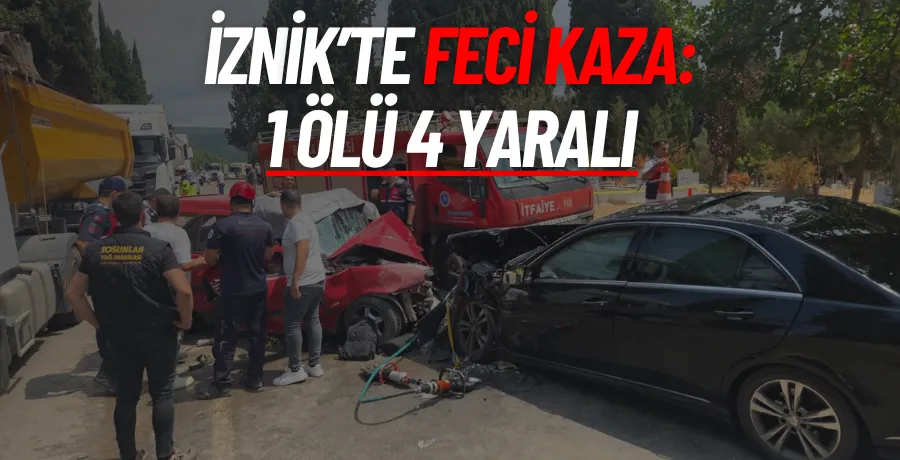 Bursa İznik’te Kaygan Yolda Feci Kaza: 1 Ölü, 4 Yaralı