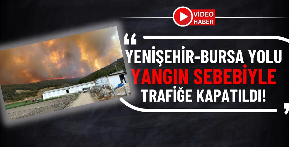 Yenişehir-Bursa yolu yangın sebebiyle trafiğe kapatıldı!