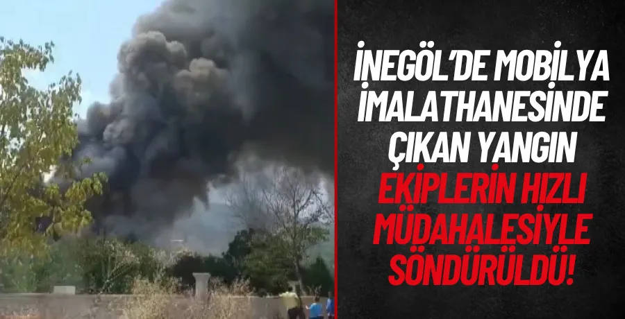 Mobilya imalathanesinin deposunda çıkan yangın söndürüldü